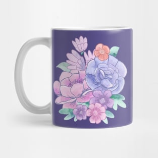 Watercolor Garden Roses - Purple Mug